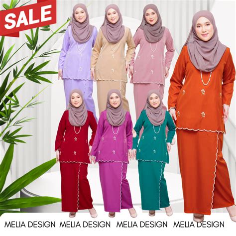 By Melia Design Baju Hot Viral Kurung Laura Kedah Sulam Biku