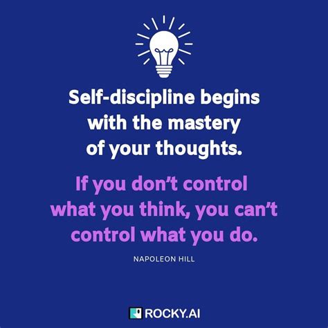 Daily Quotes Discipline Starts With Taking Control Of Your Thoughts