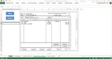 Modelo Holerite Comprovante De Renda Editável Excel DMK Studio