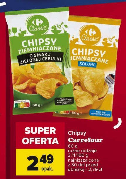 Chipsy Zielona Cebulka Carrefour Classic Cena Promocje Opinie