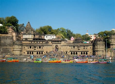 Famous Ahilya Fort & Ghats of Maheshwar-India Editorial Stock Image ...