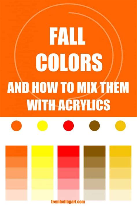 How To Mix Fall Landscape Colors - Trembeling Art