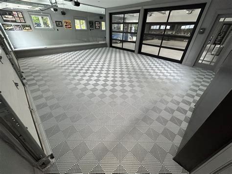 Tiling Garage Floor, Interlocking PVC Floor Tiles