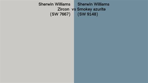 Sherwin Williams Zircon Vs Smokey Azurite Side By Side Comparison