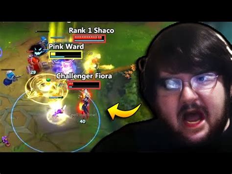 Pink Ward Faces RANK 1 SHACO Gets Tilted Off Challenger Fiora