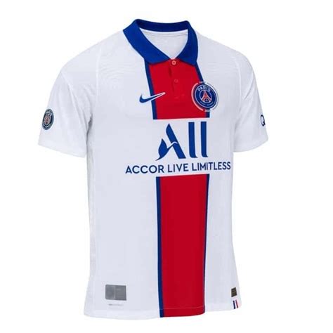 Camisa Paris Saint Germain Away 20 21 Torcedor Masculina Branco