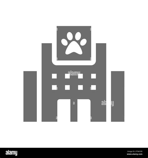 Vet Or Veterinarian Clinic Vector Icon Veterinary Hospital For Animals