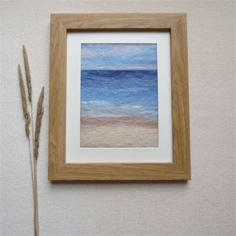 Needle Felted Seascape Framed Picture The British Craft House