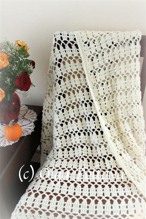 Lacy Crochet Easy Lace Throw Crochet Pattern Impeccable Big Yarn