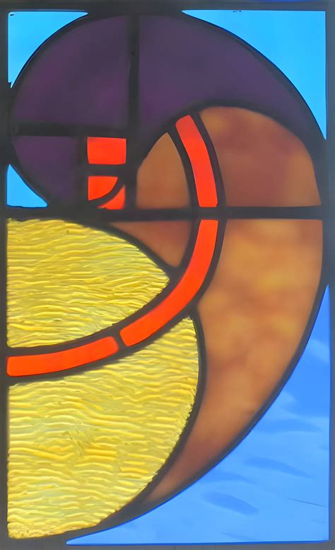 Stained Glass Chambered Nautilus 17 X 26 Etsy