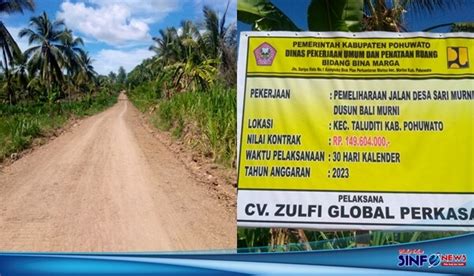 Selain Abaikan Transparansi Publik Proyek Peningkatan Jalan Tani Dusun