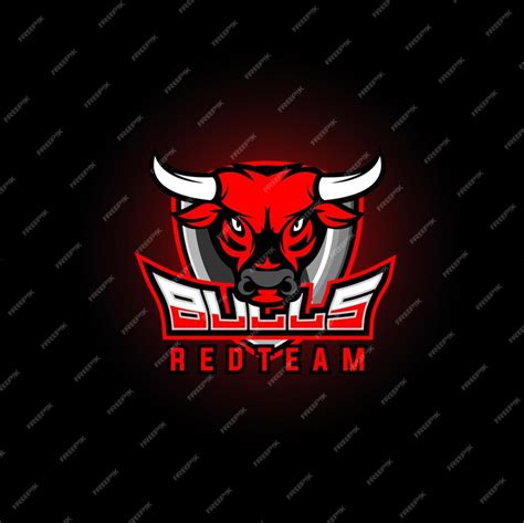 Premium Vector | Red team bulls logo