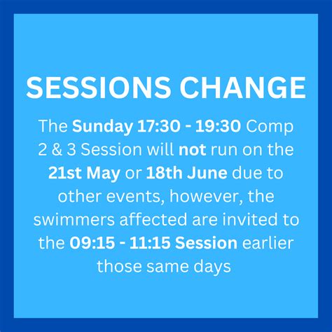 Session Time Change — Andover Swimming And Water Polo Club