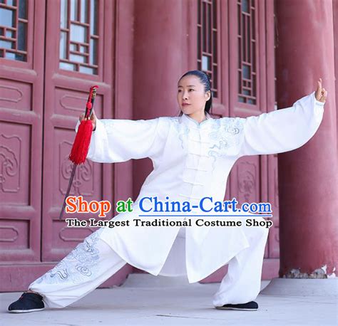 Traditional Chinese Martial Arts Embroidered Rosy Costume Professional