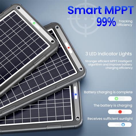 Upgraded Mppt 12w Solar Battery Trickle Chargerandmaintainer 12v Solar Panel Car