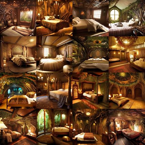 Middle Earth Lothlorien Forest Bedroom Fantasy Interior Design