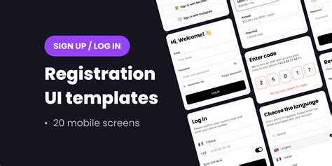 Registration Ui Templates Sign Uplog In Figma