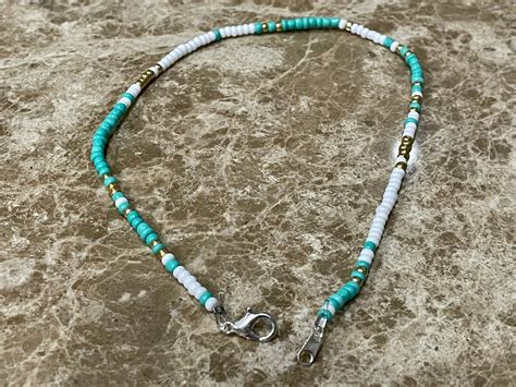 Seed Bead Necklace Etsy