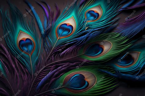 Premium Photo | Many of colorful peacock feathers