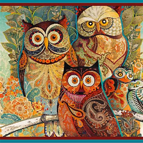 Owl Quilt Panels Etsy