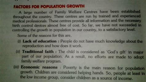 Factors Responsible For Population Growth YouTube