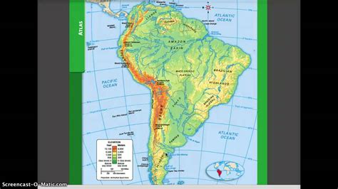 South America Landforms Map