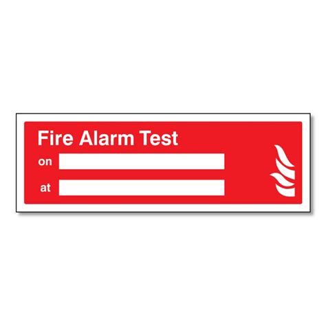 Fire Alarm Test On At Sign Rigid Plastic 450 X 150mm 1040 Ssp Direct