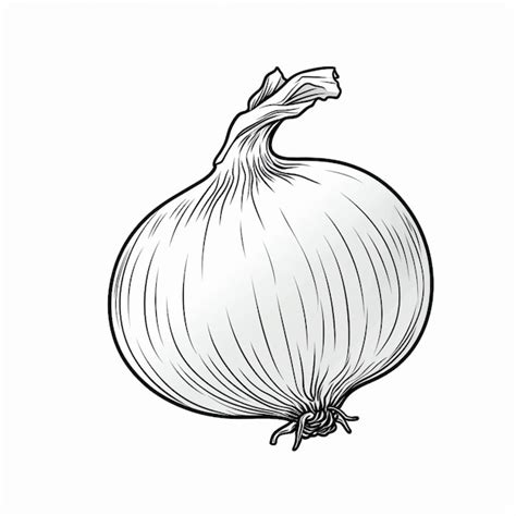 Premium Photo A Drawing Of A Onion On A White Background Generative Ai