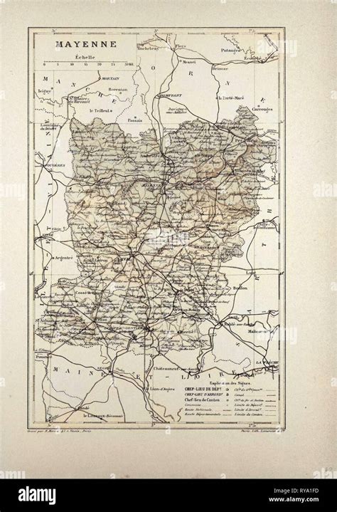 Map of Mayenne France Stock Photo - Alamy