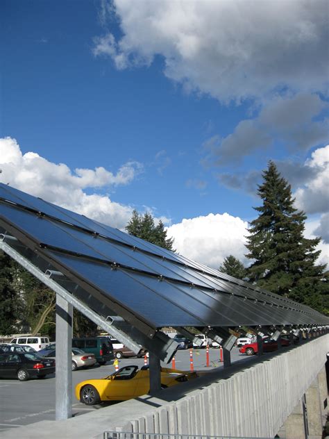 Silicon Energy Solar Pv Parking Shelter At Shoreline City Hall With