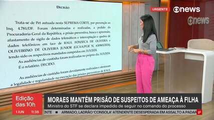 Moraes Mant M Pris O De Suspeitos De Amea A Filha E Se Declara