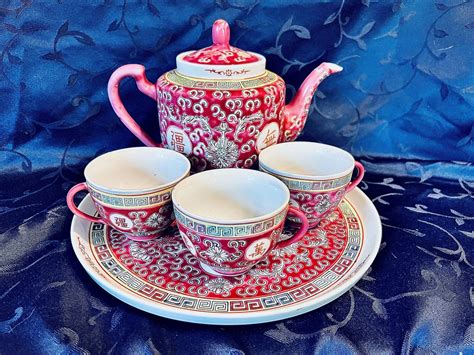 Vintage Chinese Tea Set - Etsy