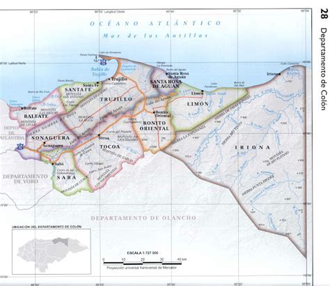 Mapas De Los Departamentos De Honduras