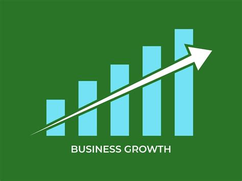 Premium Vector Business Success Growth Chart With Upward Direction Arrow