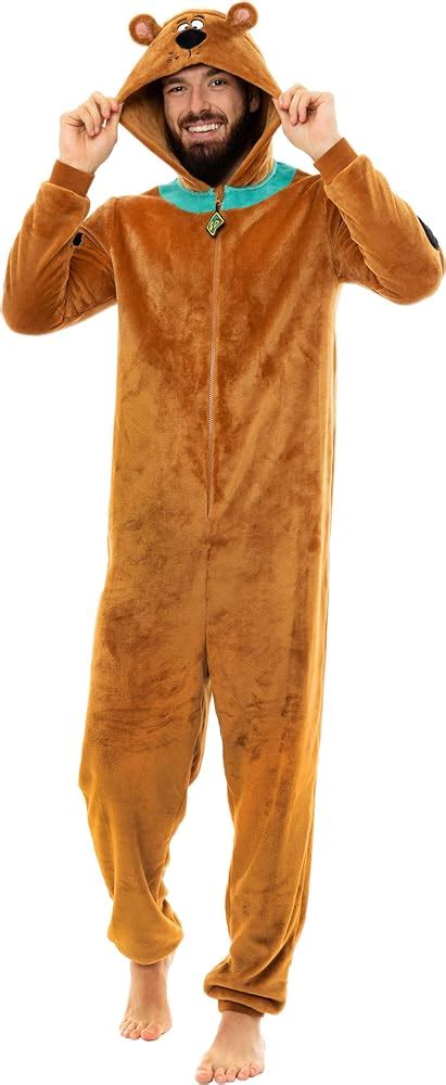 Womens Scooby Doo Hooded One Piece Costume Pajamas