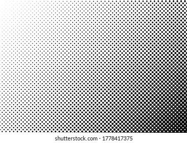 Monochrome Dots Background Distressed Pattern Vintage Stock Vector