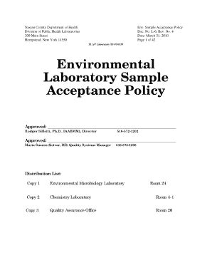 Fillable Online Nassaucountyny Nassau County Lab Id 10339 Form Fax