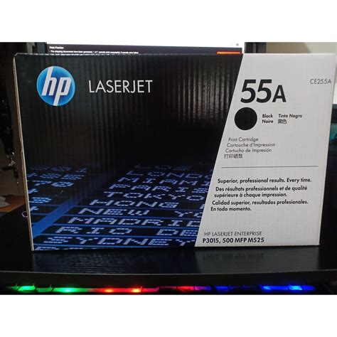 Hp 55a Black Original Laserjet Toner Cartridge Ce255a Shopee