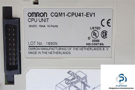 Omron Cqm Cpu Ev Cpu Unit Platinum International