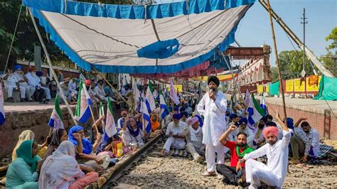 Farmers Union Hold Rail Roko Protest In Several Parts Of Punjab