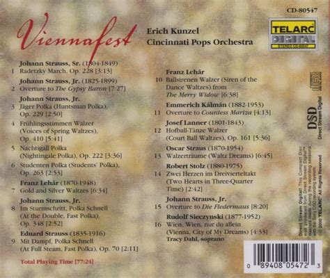 Viennafest Erich Kunzel Cincinnati Pops Orchestra Erich Kunzel CD