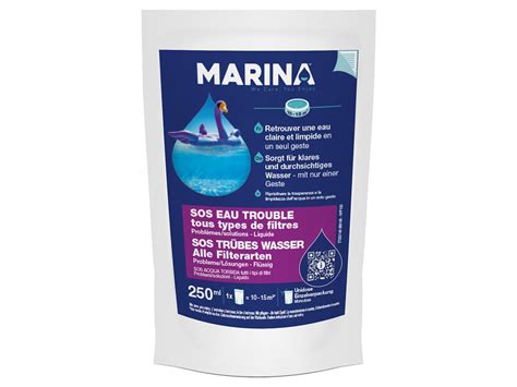 Sachet unidose clarifiant SOS eau trouble pour 10 à 15 m³ Marina