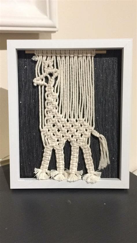 Buy Macrame Giraffe Wall Hanging Animal Decor Nursery Macrame Online In