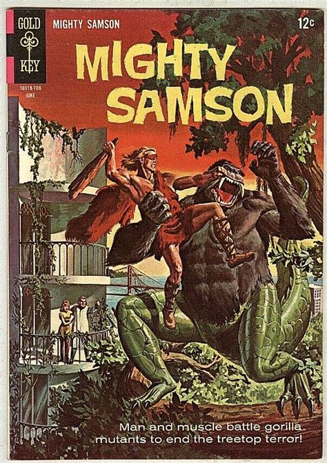 Mighty Samson 10june 1967george Wilson Cover Painting Dell Comic