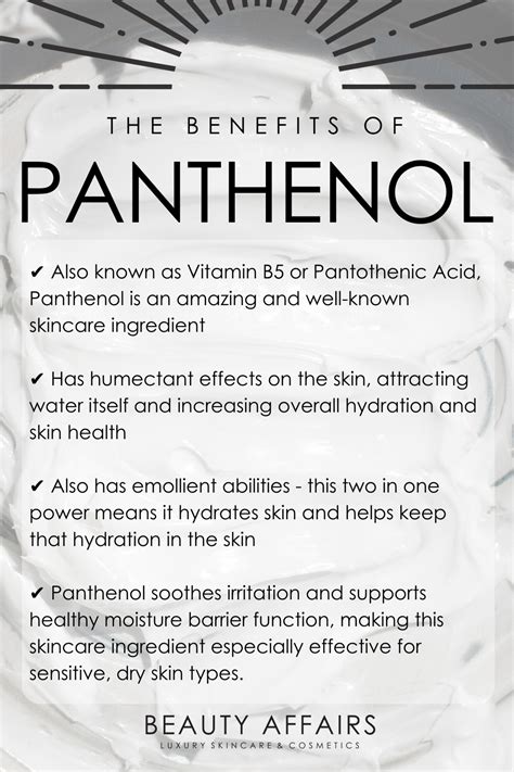 Panthenol Skin Benefits And Best Creams Skin Facts Skin Advice Facial