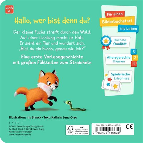 Mein erstes Vorlese Fühlbuch Bist du ein Fuchs Babybücher und