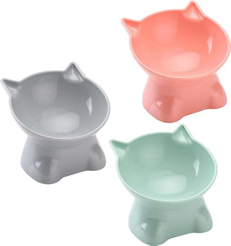 Pcs Raised Cat Bowl Elevated Cat Bowls With Stand Tilted Anti Vomit