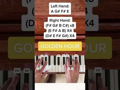 JVKE - Golden Hour (Easy Beginner Piano Tutorial With Letters) #Shorts ...