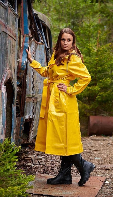 Vinyl Raincoat Pvc Raincoat Yellow Raincoat Rainwear Girl Going To Rain Raincoats For Women