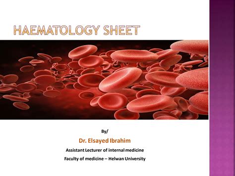 Solution Internal Medicine Hematological Sheet Studypool